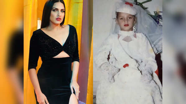 Bigg Boss 13’s Himanshi Khurana dressed as a doll in this picture from her childhood