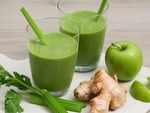 Apple-ginger-spinach smoothie