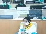 West Bengal chief minister Mamata Banerjee monitors the situation from the control room at state secretariat
