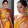 engagement look in saree
