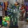 Coronavirus shaped robots were deployed in a containment zone in Chennai to sanitize the area.