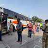 Thermal scanning at Visakhapatnam bus station