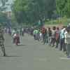J&K: People form long queue outside a liquor shop in Jammu which opened following relaxations in lockdown. J&K administration has permitted the opening of liquor shops in the entire union territory.
