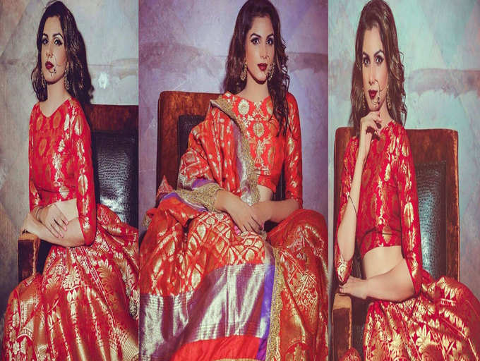 ​We have only one word to describe this look of Monica Gill - Royal!