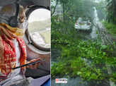 Pictures of Prime Minister Narendra Modi visiting cyclone-hit West Bengal