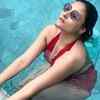 Stunning in a red monokini