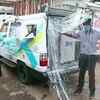 A mobile Covid-19 testing vehicle was launched in Kerala's Alappuzha today