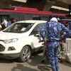 Vehicles queue up at Delhi-Haryana border at Badarpur as Police personnel check passes and IDs of people, commuting through the route