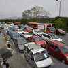 Vashi toll plaza towards Mumbai on Monday morning, the first day of easing lockdown