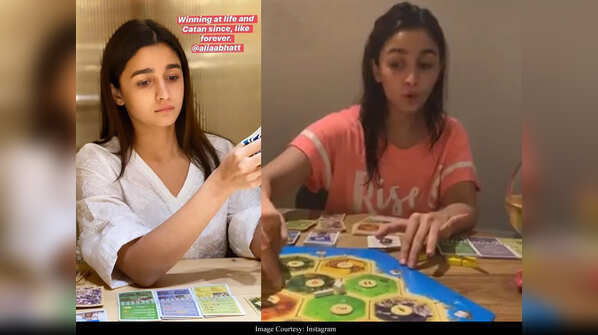 Alia Bhatt engrossed in Catan