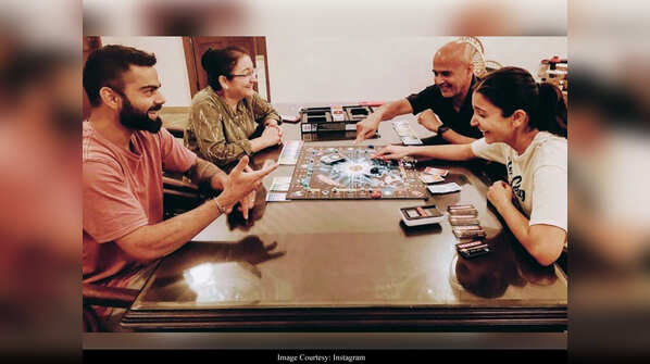 Anushka Sharma and Virat Kohli enjoy Monopoly and Ludo