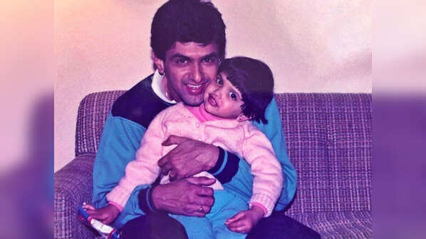 Deepika Padukone and Prakash Padukone