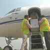 Lucknow: The govt aircraft of UP Chief Minister Yogi Adityanath, carrying 14 TrueNet machines from Goa, reached Chaudhary Charan Singh International Airport today. These machines will be installed at 14 medical colleges of the state and will be used for Covid-19 testing.