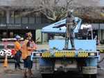 New Zealand city takes down statue of British navy commander