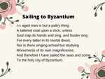 Sailing to Byzantium