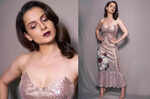 ​The shimmery nude dress