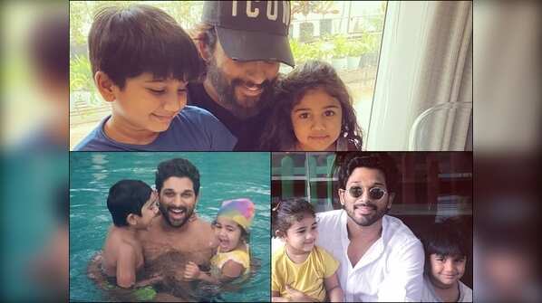 Allu Arjun (Allu Ayaan and Allu Arha)