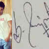 Alphabet ‘S’ in signature