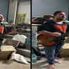 Article image for: <i class="tbold">passion</i> for singing! Artist performs in front of wine shop in Delhi