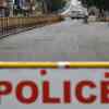 Ambulance on standby at deserted T.Nagar in Chennai during the complete lockdown imposed  in four districts including Chennai, Kancheepuram, Chengalpattu, and Thiruvallur on Sunday as a precautionary measure for Covid-19