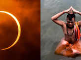 Solar eclipse: Devotees take holy dip in rivers 