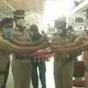 Chennai:  IG Railway Protection Force, Southern Railway, Birendra Kumar welcomes 31 RPF personnel who returned to duty after Covid-19 treatment