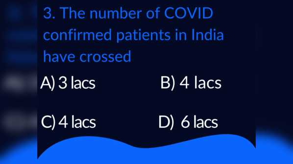 The number of COVID confirmed patients in India have crossed