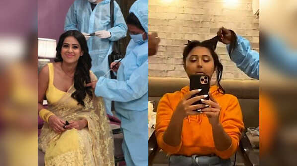 Nia Sharma, Rashami Desai shoot for Naagin 4 finale