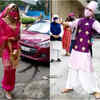 Welcoming his dulhaniya in SRK style