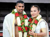 Inside pictures from Chitharesh Natesan and Nasiba Nurtaeva’s wedding ceremony
