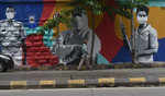 Street art dedicated to frontline workers