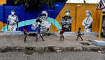 Street art dedicated to frontline workers