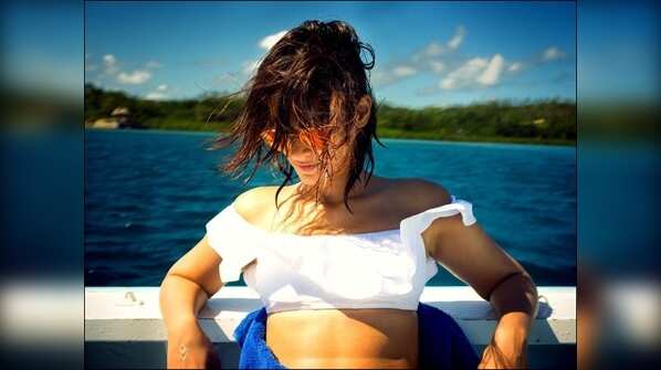 Bikini Bod! Ileana enjoys the cool breeze of the sea at Fiji islands