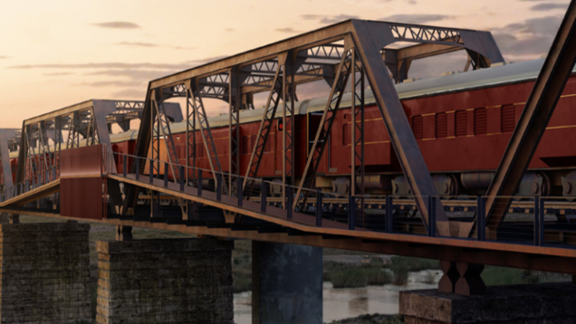South Africa: This historic train has now been converted into a luxury hotel on a bridge