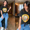 Kareena Kapoor Khan in a black T-shirt