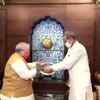 Rajasthan CM Ashok Gehlot meets Governor Kalraj Mishra at Raj Bhawan in Jaipur.