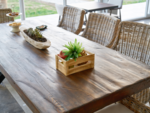 Crowded dining table