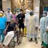 A senior citizen was discharged today from a BMC run hospital in Jogeshwari after being treated for covid-19.
