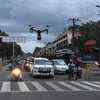 Madurai city police created awareness on lockdown restrictions through three drone mounted amplifier at Covid-19 infection hotspots today.