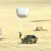 Ladakh: Troops of Indian Armed Forces carry out para dropping exercise at Stakna, Leh in presence of defence minister Rajnath Singh, Chief of Defence Staff General Bipin Rawat and Army Chief General MM Naravane