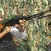 Ladakh: Defence minister Rajnath Singh inspects a Pika machine gun at Stakna, Leh