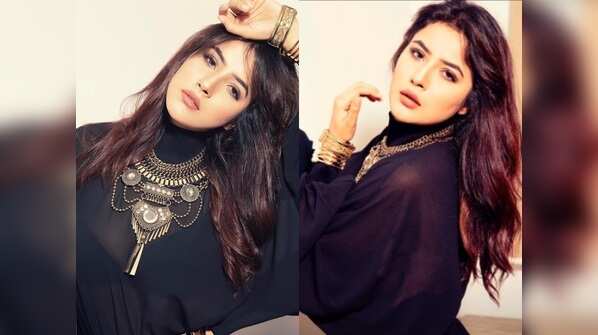 Bigg Boss 13 fame Shehnaz Gill surprises fans by sporting a black sheer top; here's a look at her new style game