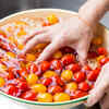 ​DO NOT use soap and water to clean veggies and fruits