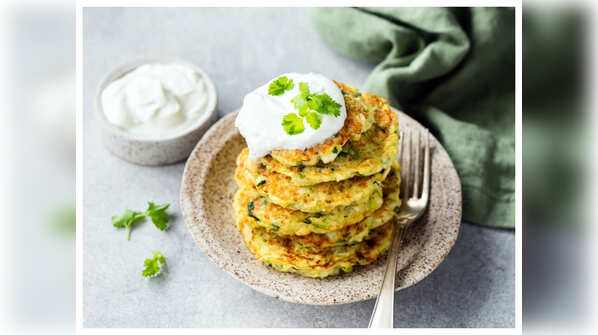 Potatoes and zucchini pancakes