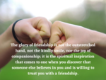 ​The glory of friendship