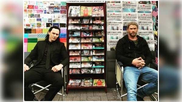 Chris Hemsworth and Tom Hiddleston
