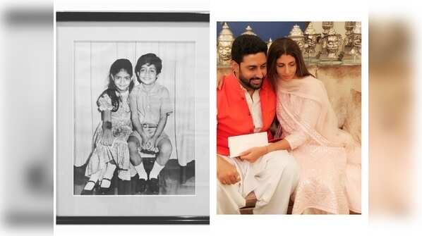 Abhishek Bachchan and Shweta Bachchan