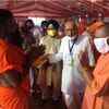 Yoga guru Ramdev & UP CM Adityanath at venue
