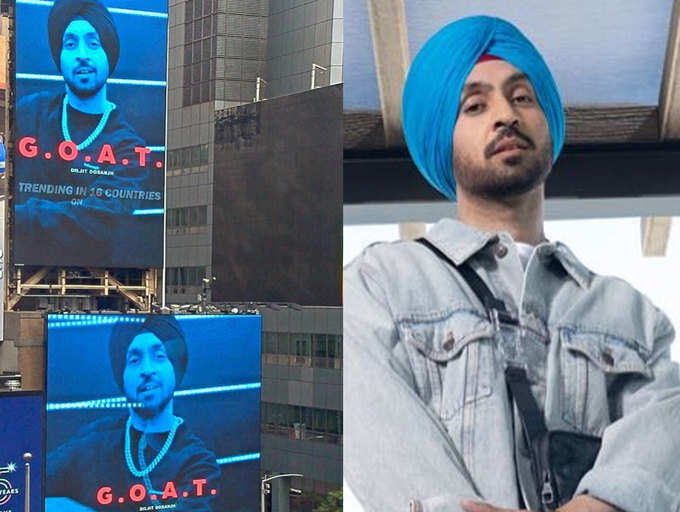 ​Desi turbanator on Times Square! Diljit Dosanjh's 'G.O.A.T' turns into a global sensation