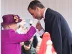 The Queen of England cannot be touched, until she initiates it